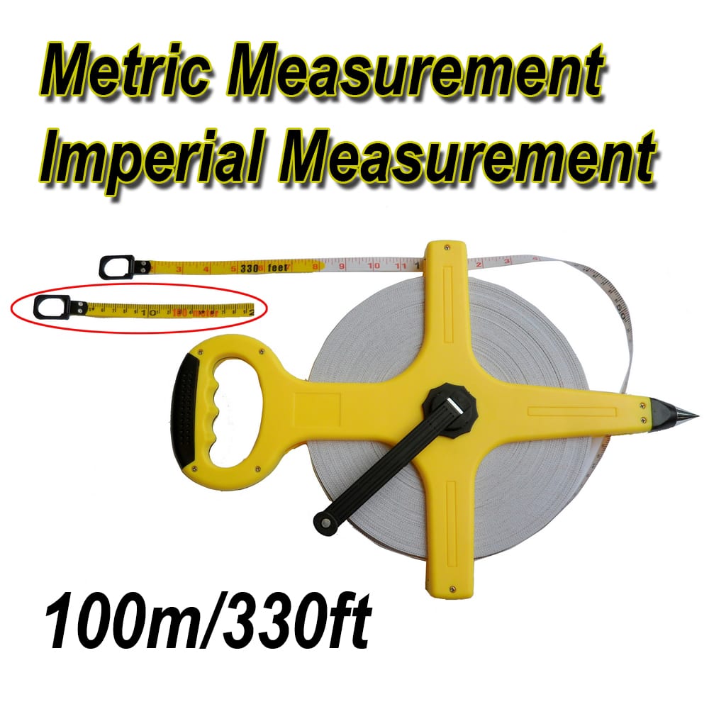 100M 330FT Open Reel Measuring Tape Measure Tools