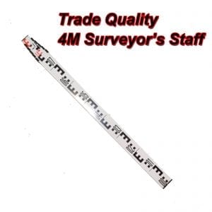 4M 6 Sections Aluminum Staff Staves for Dumpy Level Laser Level
