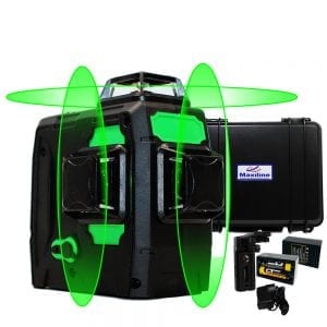 HY3DG2 3×360° Green Beam Self Leveling Cross Line Laser Level with Wall Mount Kit