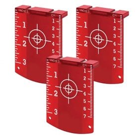 Magnetic Red 3pcs Targets for Rotary Laser Levels Cross Line Laser Distance Measurer