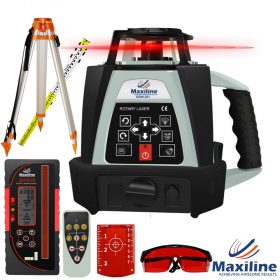 GSW201DLD200 Self Leveling Red Beam Rotary Laser Level + Tripod Staff