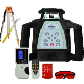 GSW301 Self Leveling Red Beam Rotary Laser Level + Tripod Staff